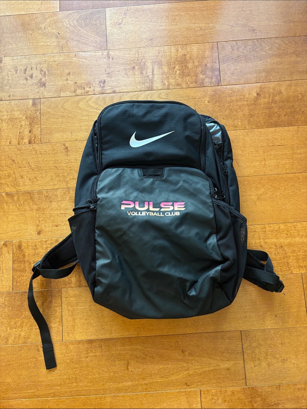 Nike Black Backpack with Pink Pulse Volleyball Club Logo